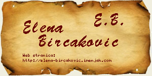 Elena Birčaković vizit kartica